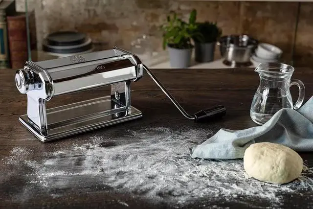 Alt view image 2 of 3 - Marcato Atlas 180 MM Roller Sheeter Stainless Steel Pasta Maker, Silver