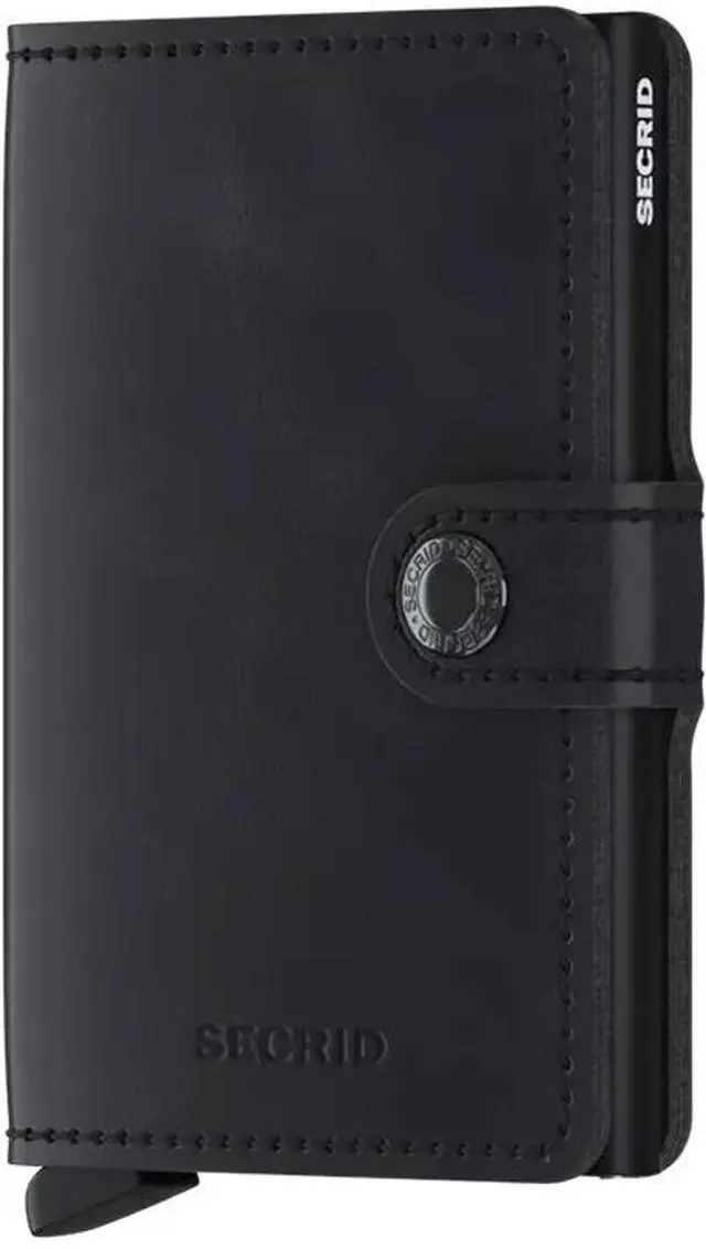 Main image of Secrid Men's Slim Aluminium Miniwallet Vintage Black, RFID-Blocking Technology