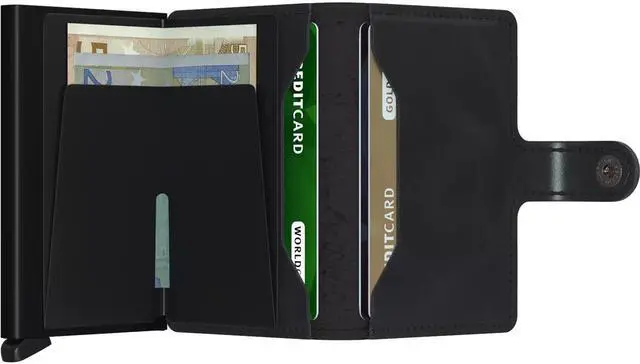 Alt view image 2 of 3 - Secrid Men's Slim Aluminium Miniwallet Vintage Black, RFID-Blocking Technology