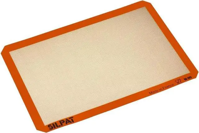 Alt view image 7 of 7 - Silpat Original Cookie Size Silicone Rectangular Baking Mat, Orange