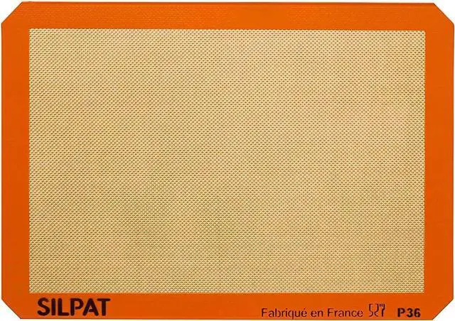 Main image of Silpat Original Cookie Size Silicone Rectangular Baking Mat, Orange