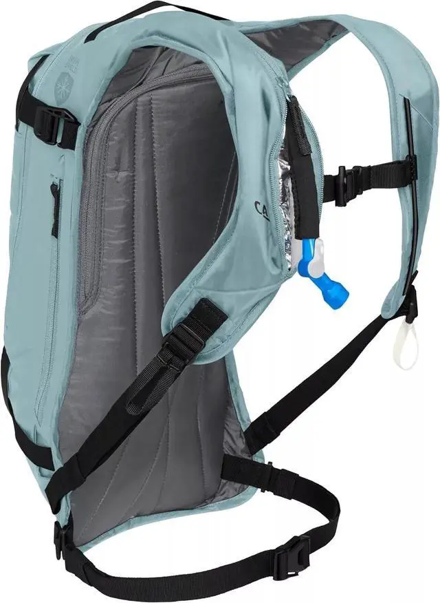 Alt view image 3 of 7 - CamelBak 12-Liter Adjustable Powderhound Hydration Pack, 70oz, Blue Mist/Black
