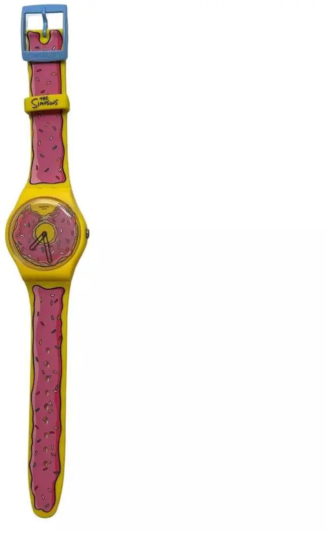 Swatch Unisex Simpsons Seconds of Sweetness Watch, Donut