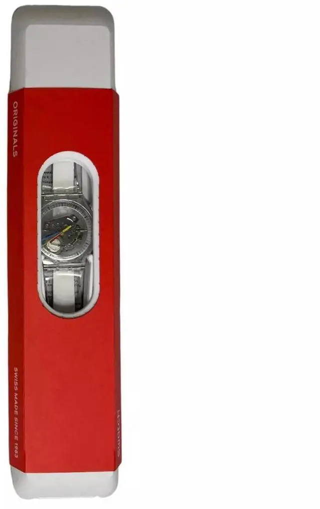 Alt view image 3 of 3 - Swatch Unisex Clearly New Gent Adjustable Analog Quartz Watch, 41mm, Transparent