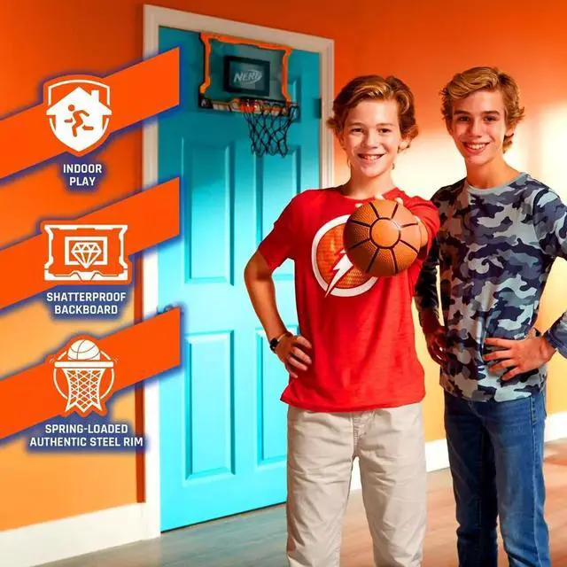 Alt view image 5 of 5 - Franklin Sports 92069C1 Nerf Pro Mini Basketball Hoop Set, Orange