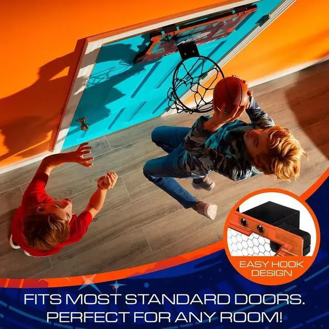 Alt view image 4 of 5 - Franklin Sports 92069C1 Nerf Pro Mini Basketball Hoop Set, Orange