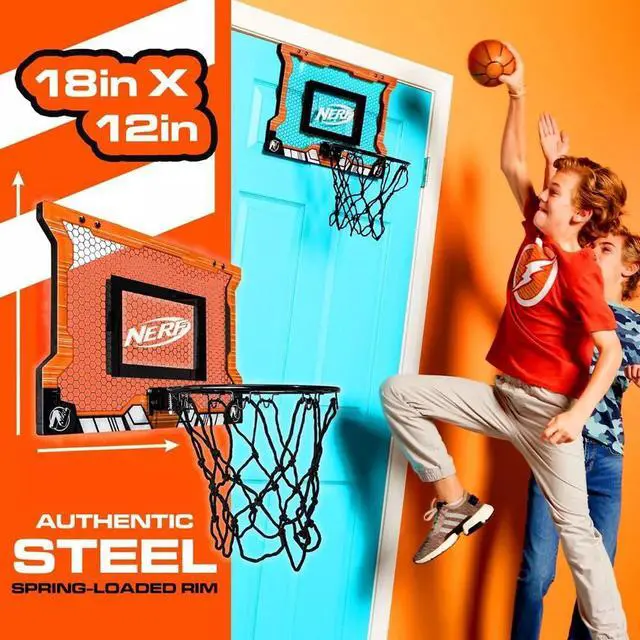 Alt view image 2 of 5 - Franklin Sports 92069C1 Nerf Pro Mini Basketball Hoop Set, Orange