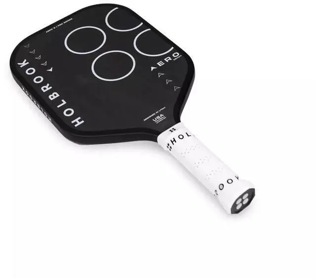 Alt view image 5 of 7 - Holbrook Pickleball Aero Series Carbon Fiber Pickleball Paddle, 16mm, Black/White