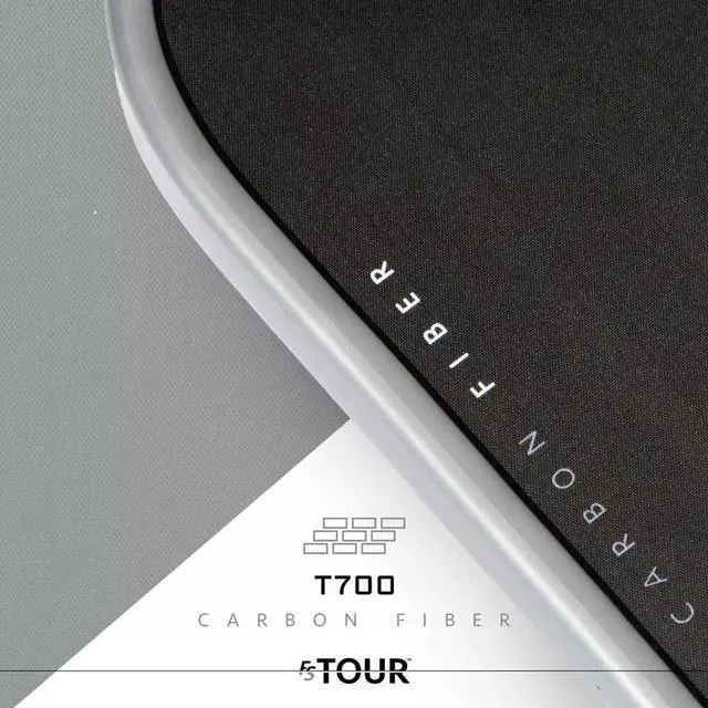 Alt view image 2 of 6 - Franklin Sports Pro 16mm FS Tour Series Carbon Fiber Pickleball Paddles, Gray