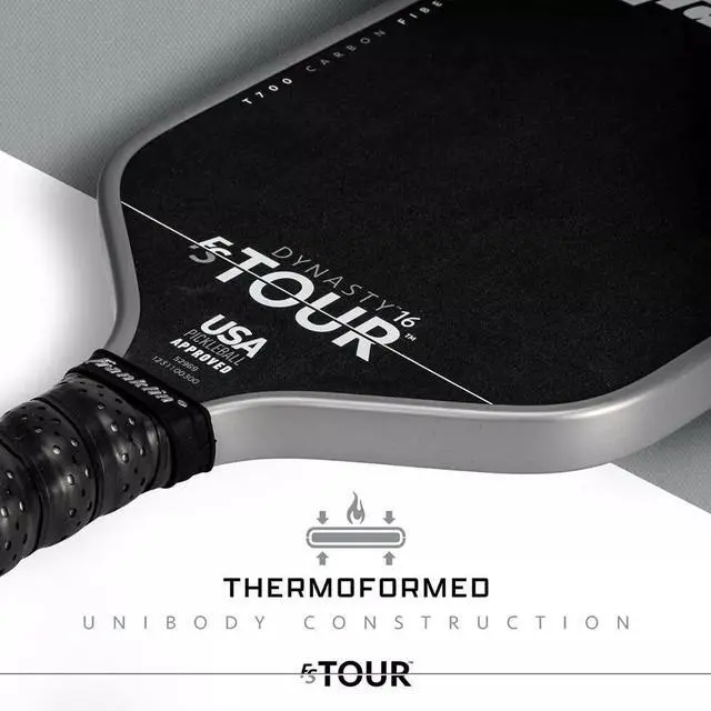 Alt view image 6 of 6 - Franklin Sports Pro 16mm FS Tour Series Carbon Fiber Pickleball Paddles, Gray