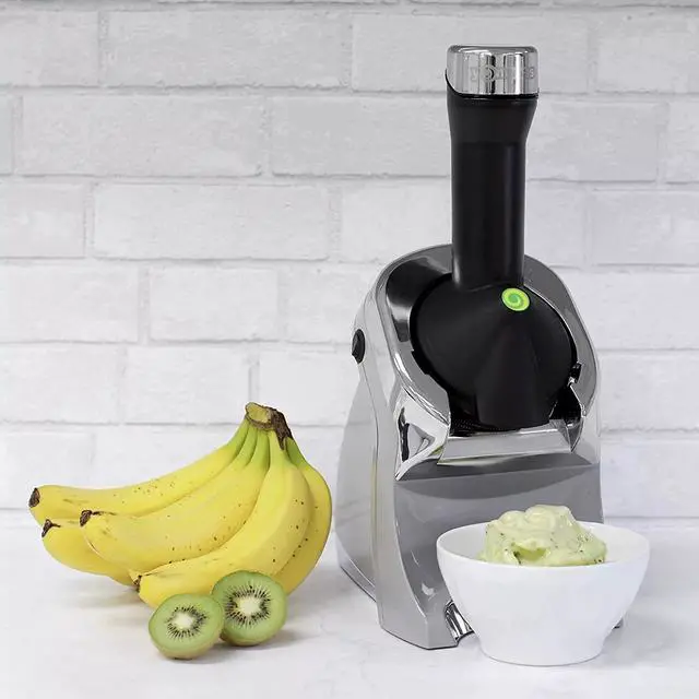 Alt view image 5 of 5 - Yonanas Deluxe Frozen Fruit Soft Serve Non-Dairy Dessert Maker, 200 Watts, Gray