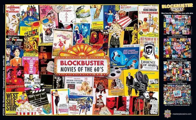 Alt view image 3 of 5 - Masterpieces 60's Blockbuster films 1000 Piece Jigsaw Puzzle for Kids & Adults