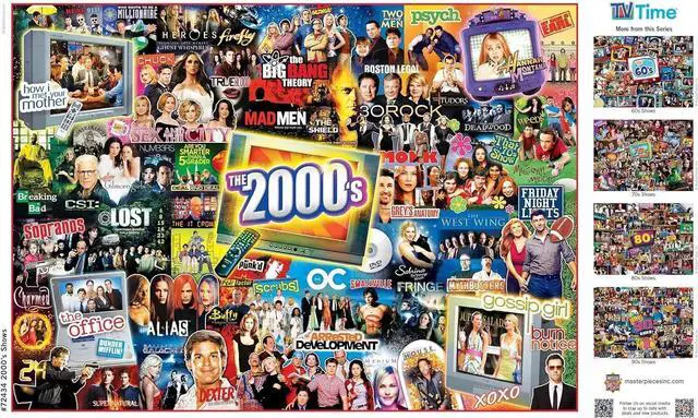 Alt view image 4 of 5 - Masterpieces TV Time - 2000's Shows 1000 Piece Jigsaw Puzzle for Kids & Adults