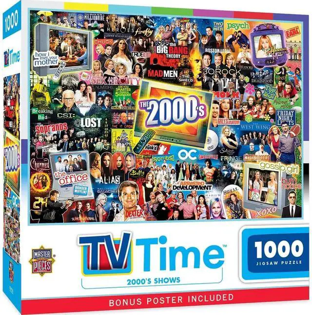 Main image of Masterpieces TV Time - 2000's Shows 1000 Piece Jigsaw Puzzle for Kids & Adults