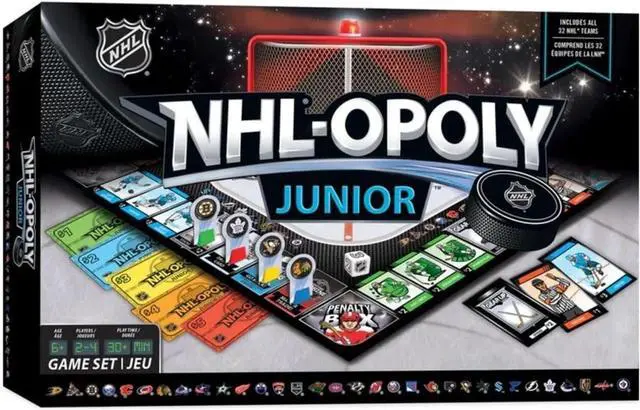 Main image of Masterpieces NHL Opoly Junior 2 to 4 Players Board Games for Kids & Adults