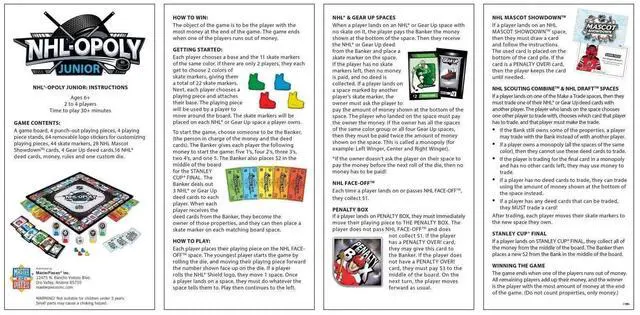 Alt view image 3 of 4 - Masterpieces NHL Opoly Junior 2 to 4 Players Board Games for Kids & Adults