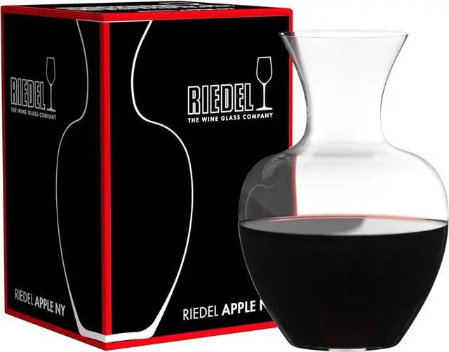 Alt view image 3 of 4 - Riedel 1460/13 Classic Machine-Blown Fine Crystal Glass Apple NY Decanter, Clear