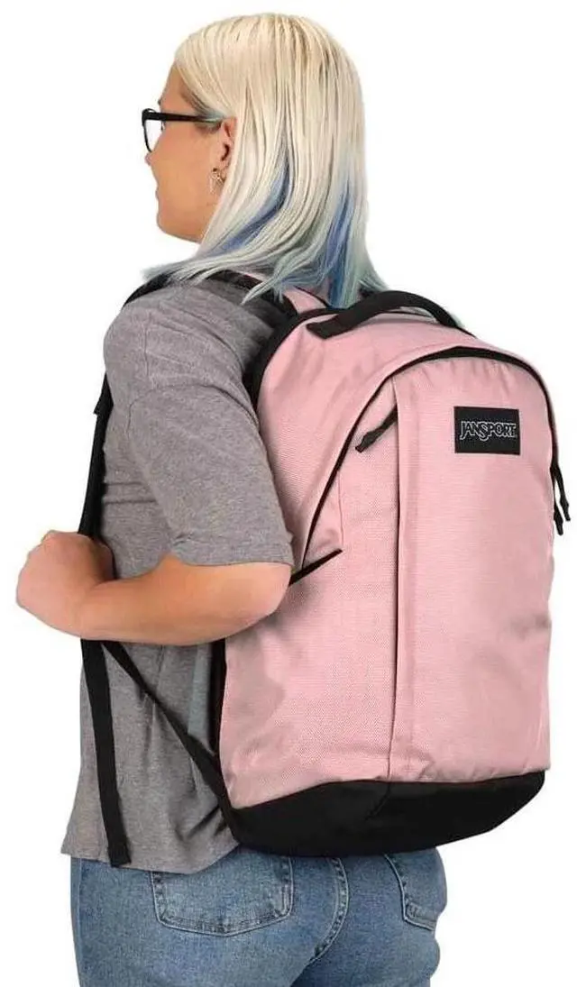 Alt view image 2 of 7 - JanSport Station Asjustable Backpack, Dual Water Bottle Pockets, Misty Rose