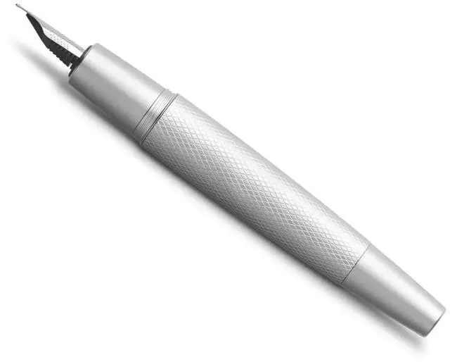 Alt view image 2 of 5 - Faber-Castell 148670 E-motion Medium Nib Fountain Pen - Pure Silver