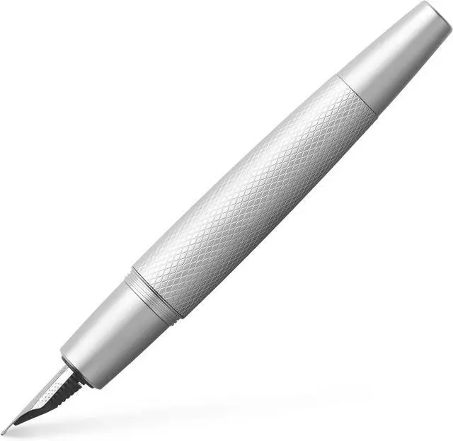 Alt view image 4 of 5 - Faber-Castell 148670 E-motion Medium Nib Fountain Pen - Pure Silver