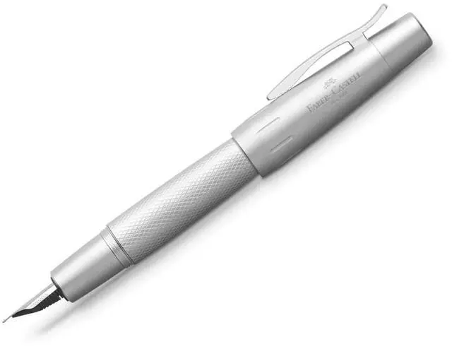 Main image of Faber-Castell 148670 E-motion Medium Nib Fountain Pen - Pure Silver
