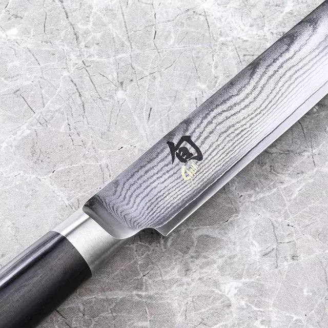 Alt view image 5 of 5 - Shun DM-0704 Stainless Steel Classic Plain Slicing Knife, 9 Inch - Silver