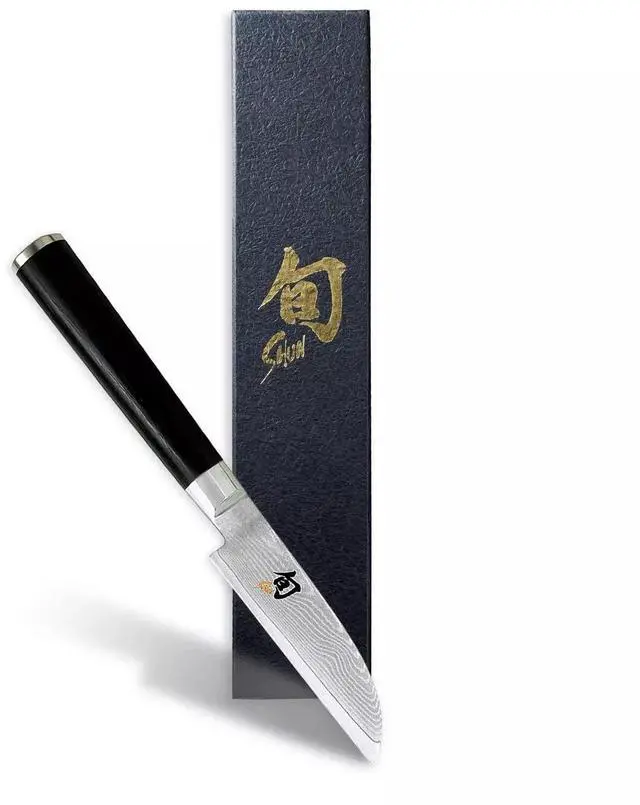 Main image of Shun DM-0714 Stainless Steel 32 layers Classic Vegetable Knife, 3.25 In - Silver