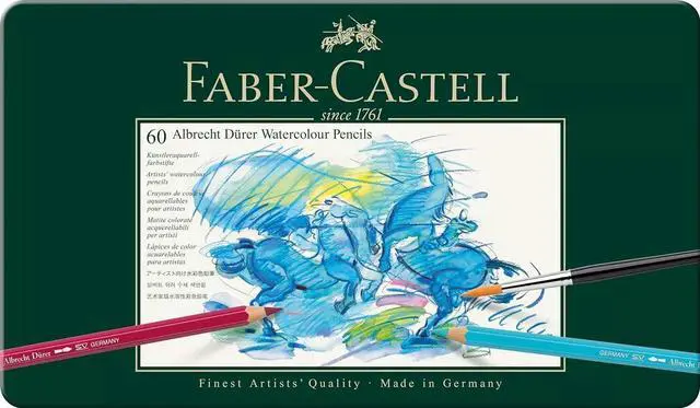Alt view image 3 of 4 - FABER CASTELL 60 Albrecht Watercolor Pencils Tin Set