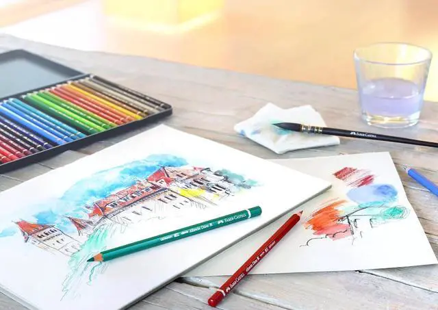 Alt view image 4 of 4 - FABER CASTELL 60 Albrecht Watercolor Pencils Tin Set