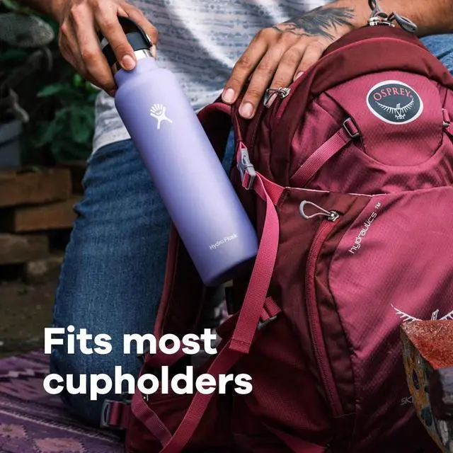 Alt view image 5 of 5 - Hydro Flask Standard Mouth Vacuum Insulation Water Bottle, 24oz, Indigo