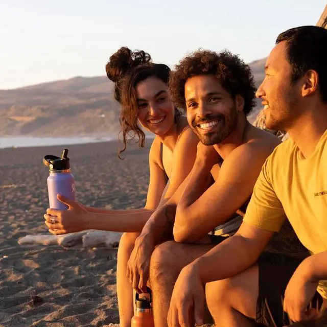 Alt view image 6 of 7 - Hydro Flask Wide Mouth Insulated Water Bottle with Flex Straw Lid, 32oz, Agave
