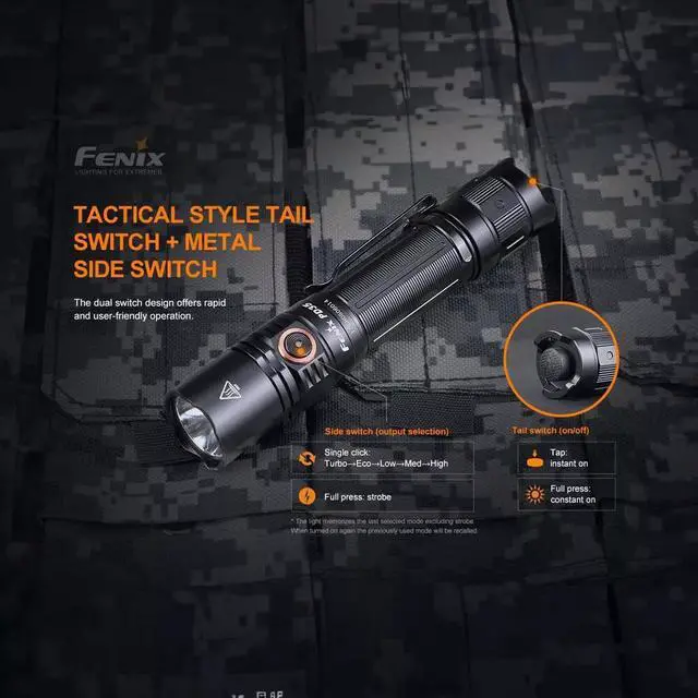 Alt view image 5 of 7 - Fenix Flashlight PD35 Version 3.0 Rechargeable LED Flashlight (Black)