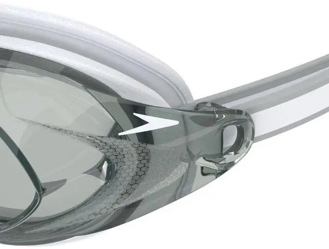Alt view image 5 of 5 - Speedo Women's Vanquisher 3.0 Anti-Fog Swimming Goggles, White/Steel