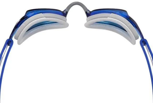 Alt view image 5 of 6 - Speedo Junior Vanquisher 3.0 Swimming Slide & Lock Nose Bridge Goggle Blue/White
