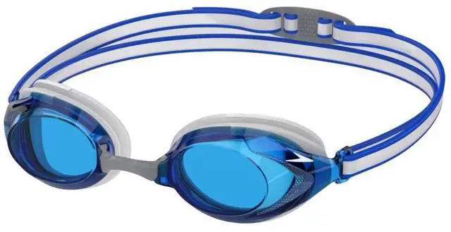 Main image of Speedo Junior Vanquisher 3.0 Swimming Slide & Lock Nose Bridge Goggle Blue/White