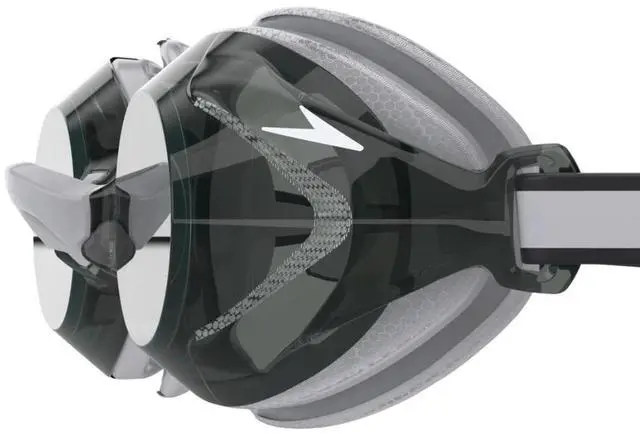 Alt view image 3 of 5 - Speedo Junior Vanquisher 3.0 Swimming Slide & Lock Nose Bridge Goggle, Gray