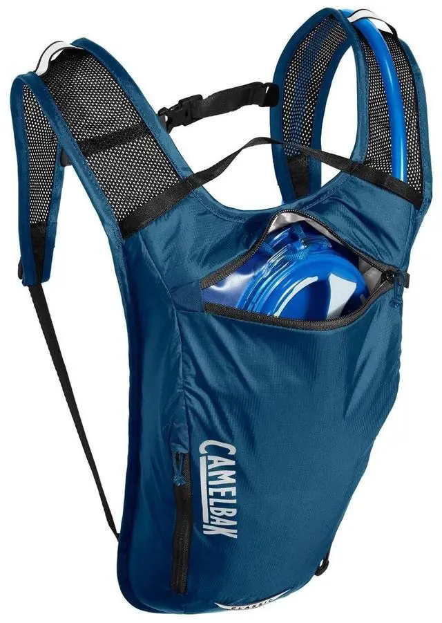 Alt view image 4 of 6 - CamelBak Classic 70oz Lightweight Bike Hydration Pack, Gibraltar Navy/Black