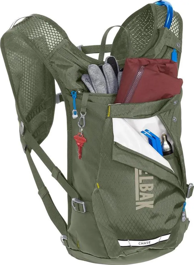 Alt view image 4 of 6 - CamelBak Chase Adventure 8 Lightweight Hydration Vest 70oz Pack, Dusty Olive