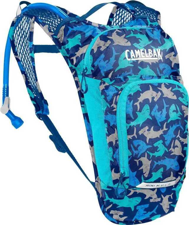 Main image of CamelBak Kids Mini M.U.L.E. 50oz Lightweight Hydration Pack, Sharks