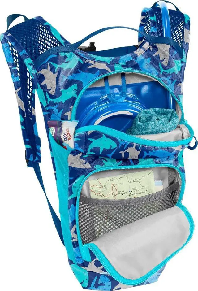 Alt view image 3 of 6 - CamelBak Kids Mini M.U.L.E. 50oz Lightweight Hydration Pack, Sharks