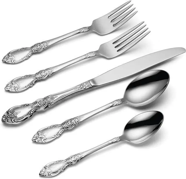 Alt view image 4 of 5 - Oneida 2285020C Wordsworth 20-Piece Stainless Steel Flatware Set, Service For 4