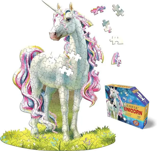 Alt view image 2 of 4 - Madd Capp I AM Lil' Unicorn Shaped Jigsaw Puzzle, 100 Pieces, Age 5+