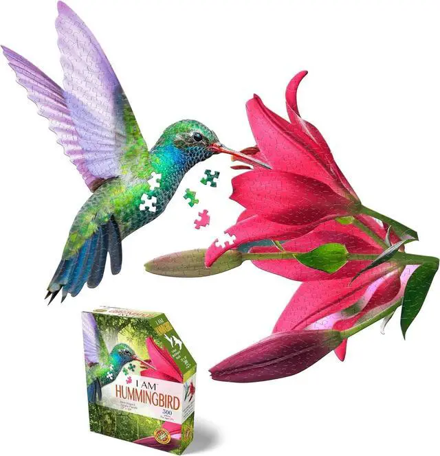 Alt view image 2 of 4 - Madd Capp I AM Hummingbird Shaped Jigsaw Puzzle, 100 Pieces, Age 5+