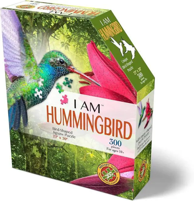 Main image of Madd Capp I AM Hummingbird Shaped Jigsaw Puzzle, 100 Pieces, Age 5+