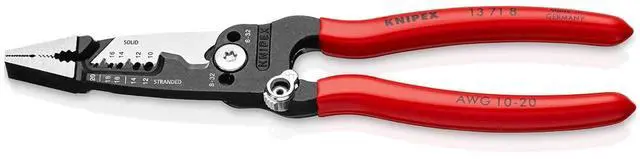 Main image of KNIPEX 13 71 8 Non-slip Forged Wire Strippers 10-20 AWG Tools, 8-Inch