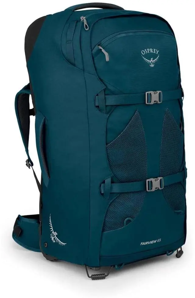 Main image of Osprey 65L Fairview Wheeled Convertible Travel Backpack, Night Jungle Blue