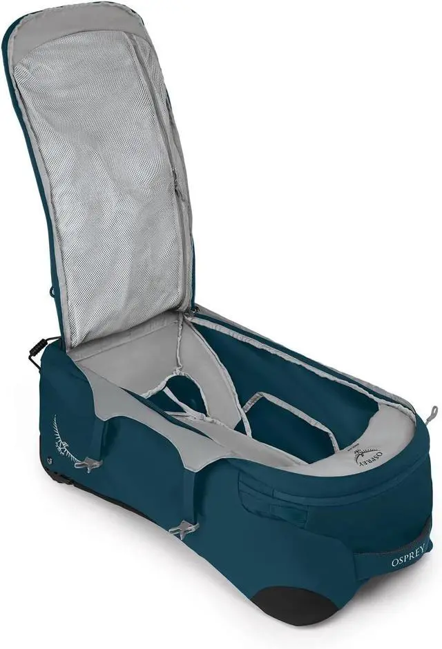 Alt view image 5 of 6 - Osprey 65L Fairview Wheeled Convertible Travel Backpack, Night Jungle Blue