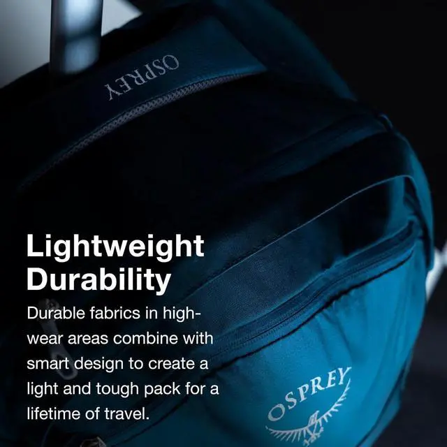 Alt view image 6 of 6 - Osprey 65L Fairview Wheeled Convertible Travel Backpack, Night Jungle Blue