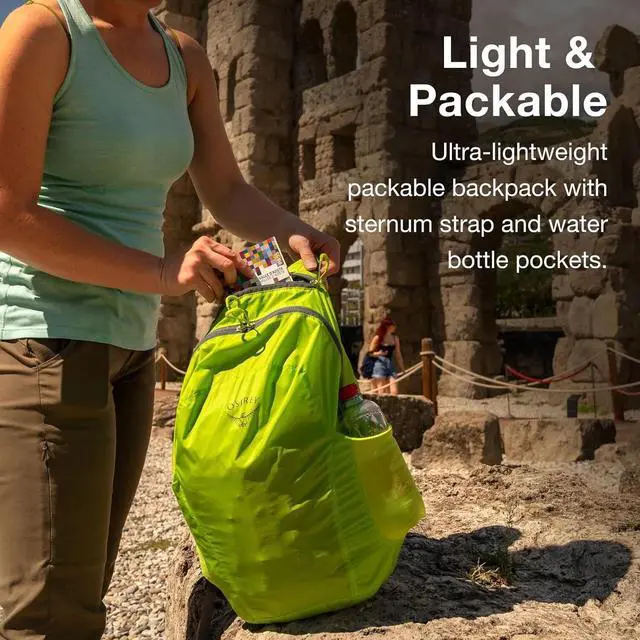 Alt view image 3 of 4 - Osprey 18-Liter Ultralight Stuff Backpack with Dual Stretch Side Pockets, Black