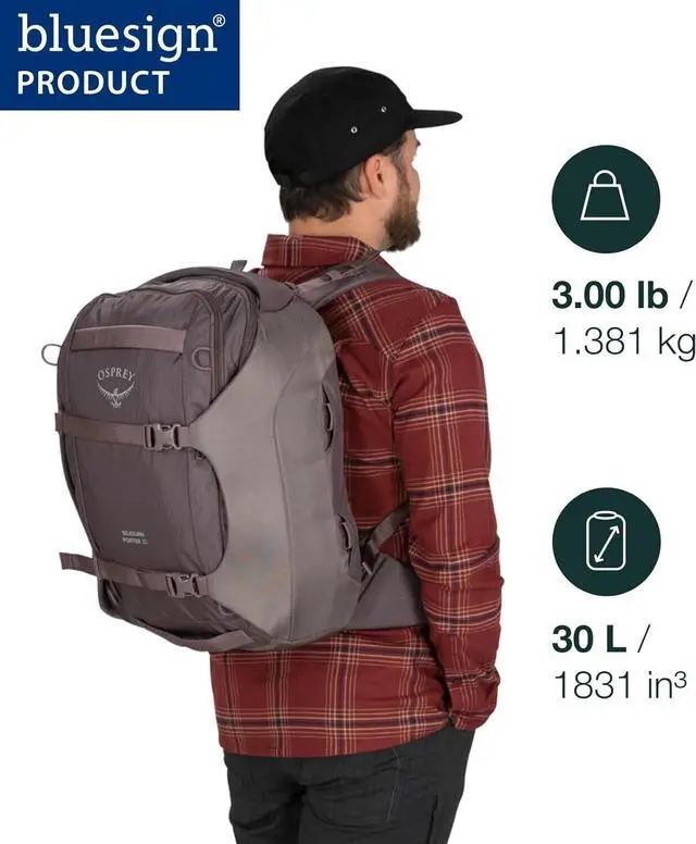 Alt view image 3 of 7 - Osprey 30-Liter Sojourn Porter Comfortable Travel Backpack, Black